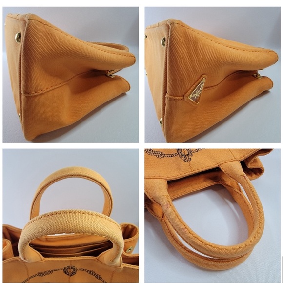 PRADA Canapa Canvas Tote Handbag/Crossbody Bag - Picture 6 of 9